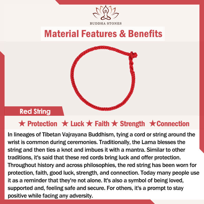 Handmade Chinese Zodiac Red String Peach Wood Luck Bracelet