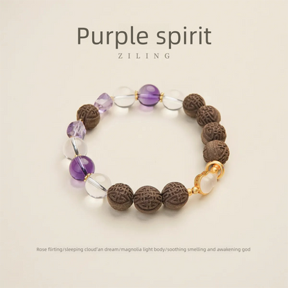 Purple spirit Handmade Medicinal Beads Herbal Strings