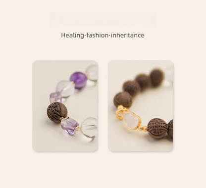 Purple spirit Handmade Medicinal Beads Herbal Strings