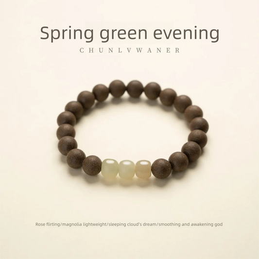 Spring green evening Handmade Medicinal Beads Herbal Strings